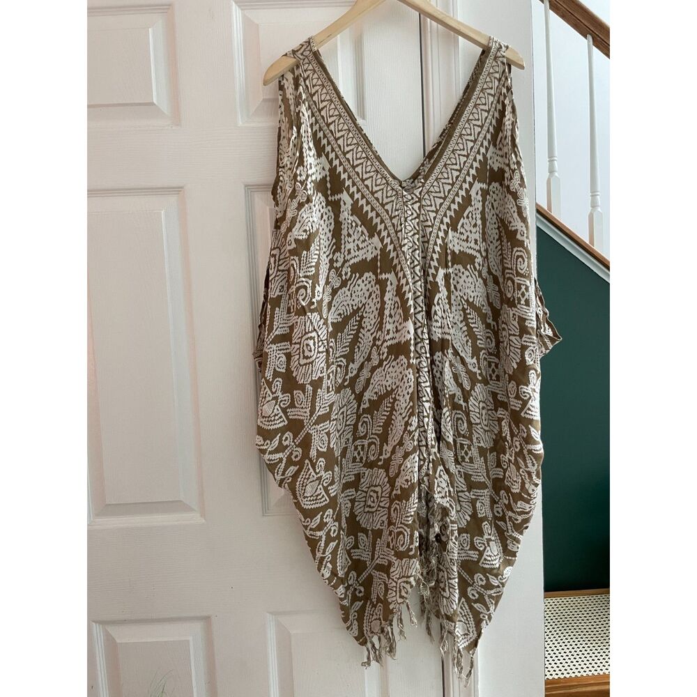 western, cottagecore Tribal Boho Kimono Fringe One Size Tassel Festival top
